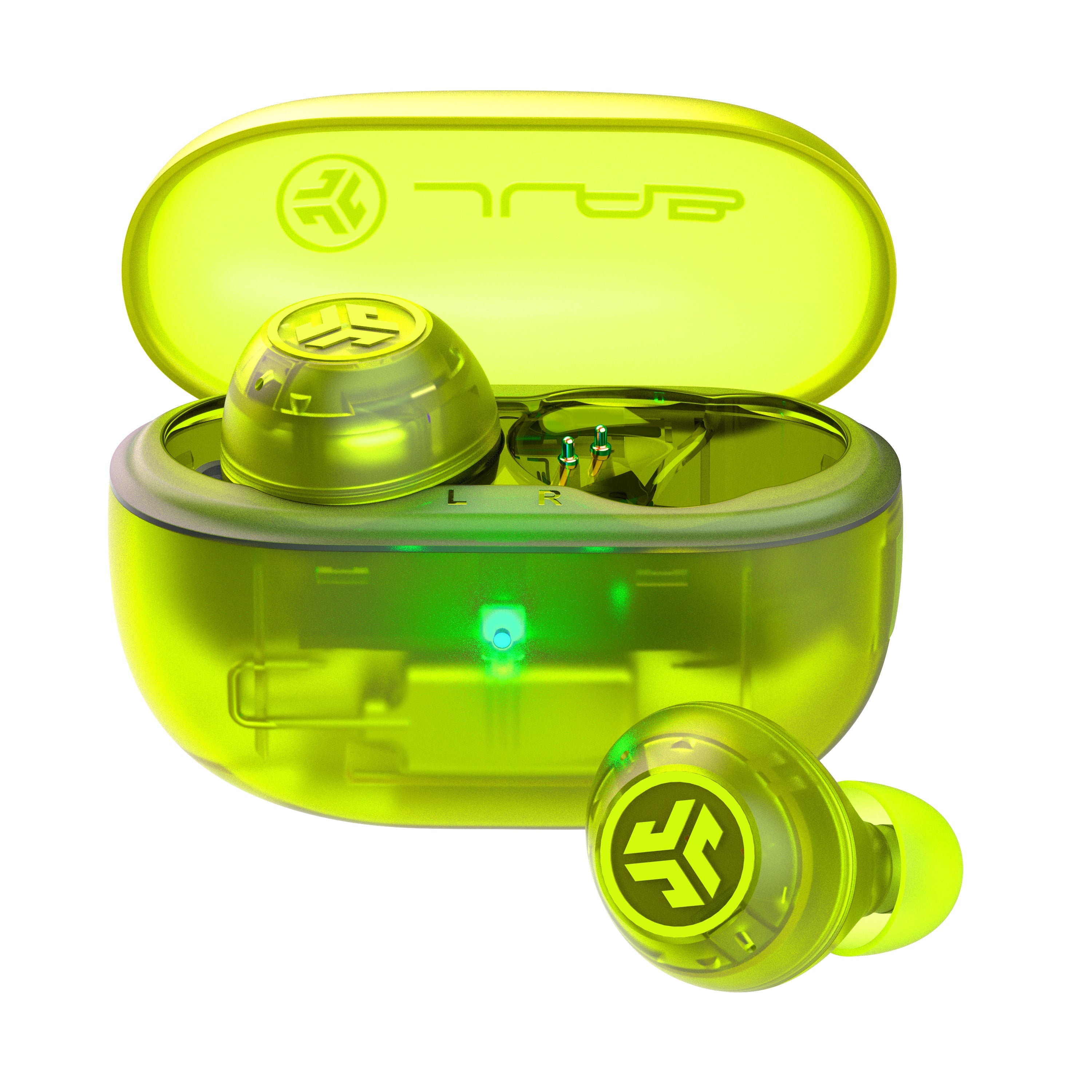 Go Pop ANC True Wireless Earbuds Black - Transparent Neon Green